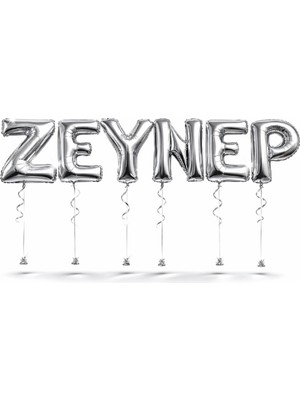 Bkmc 6 Harfli Kişiye Özel Uçan Folyo Balon Doğum Günü Folyo Balon Set 76 cm 34 Inç