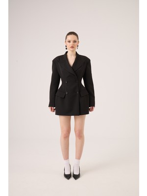 Holly Lolly Belden Oturmalı Galina Blazer Ceket Siyah