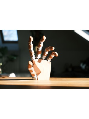 3D Snaxx Hareketli Sağ El Dekoru – Modern ve Minimal Tasarımlı Dekoratif Obje – Masaüstü & Raf Aksesuarı