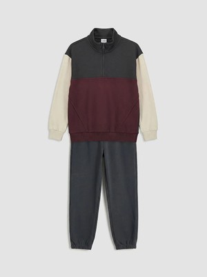 LC Waikiki Lcw Kids Antrasit Erkek Çocuk Sweatshirt ve Eşofman Altı 2'li