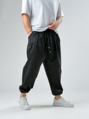 Cocopelli Gabardin Erkek Siyah Pileli Şalvar COC2897