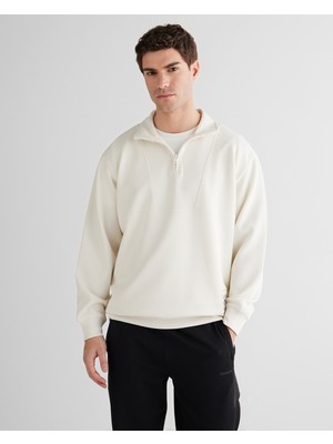Gant Erkek Krem Relaxed Fit Kapüşonlu Sweatshirt 2525124T.113