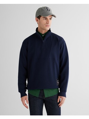 Gant Erkek Lacivert Relaxed Fit Kapüşonlu Sweatshirt 2525124T.433