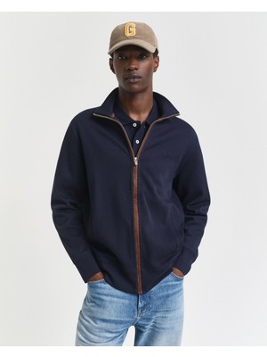 Gant Erkek Lacivert Regular Fit Fermuarlı Hırka 2028042.433
