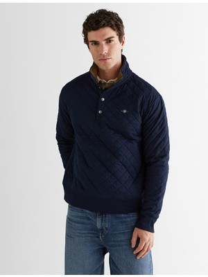 Gant Erkek Lacivert Standart Fit Sweatshirt 2067083.433