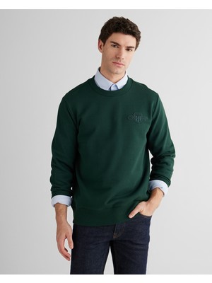 Gant Erkek Yeşil Regular Fit Sweatshirt 2067055.374