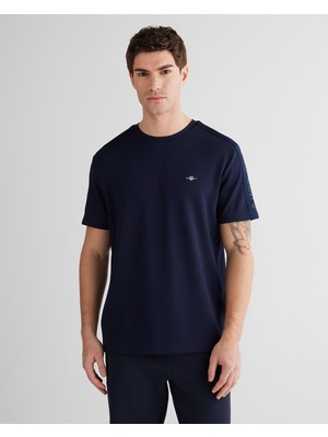 Gant Erkek Lacivert Regular Fit T-Shirt 2325322T.433