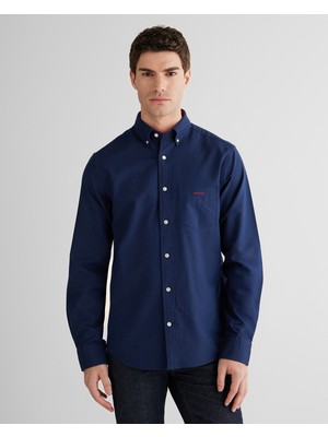 Gant Erkek Lacivert Regular Fit Oxford Gömlek 3250221.433