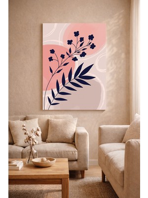 Artease Pastel Tonlarda Minimal Çiçek Kanvas Tablo