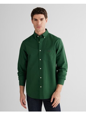 Gant Erkek Yeşil Regular Fit Oxford Gömlek 3250221.374
