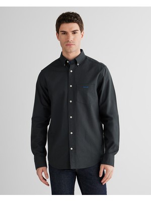 Gant Erkek Siyah Regular Fit Oxford Gömlek 3250221.5