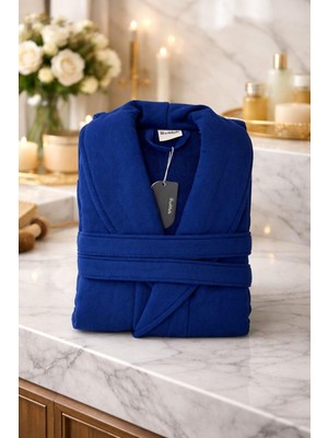 Özdilek Saks Luxury Bornoz Mavi L Beden