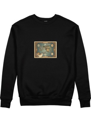 The Lucid Lab Avatar The Last Airbender Map Sweatshirt - Siyah