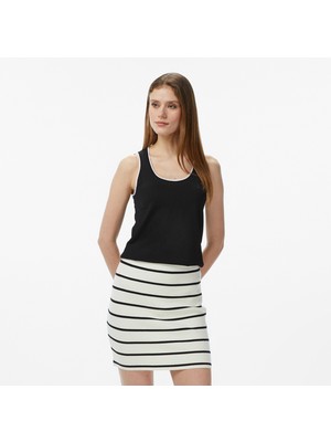 Nautica Kadın Siyah Slim Fit Kolsuz Triko T-Shirt 65V100T.0TB