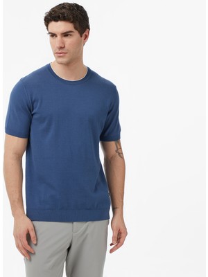 Nautica Erkek Mavi Regular Fit Kısa Kollu Triko S65110T.4VT