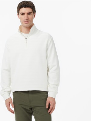 Nautica Erkek Krem Regular Fit Dik Yaka Sweatshirt K65005T.1MA