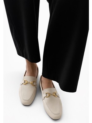 Nope21 Axel Bej Hakiki Deri Loafer