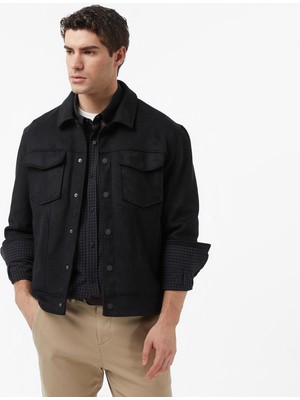 Nautica Erkek Siyah Regular Fit Süet Ceket J65016T.0TB