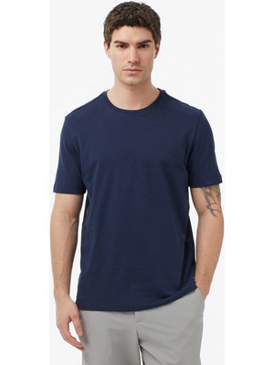 Nautica Erkek Lacivert Regular Fit Çizgili T-Shirt V65340T.4NV