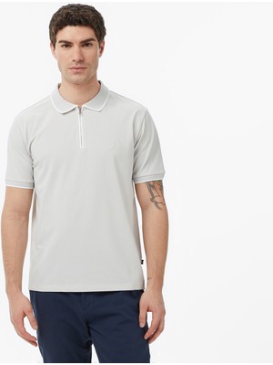 Nautica Erkek Gri Regular Fit Polo Yaka T-Shirt K65210T.0LR