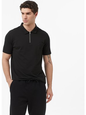 Nautica Erkek Siyah Regular Fit Polo Yaka T-Shirt K65357T.0TB