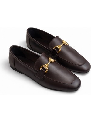 Nope21 Axel Kahverengi Hakiki Deri Loafer