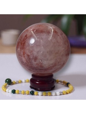 Doğaltaş Gül Kuvars Küre