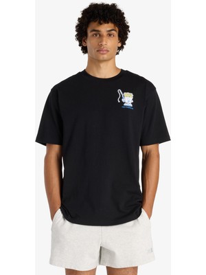 New Balance Fish And Chips Erkek Siyah T-Shirt.bk