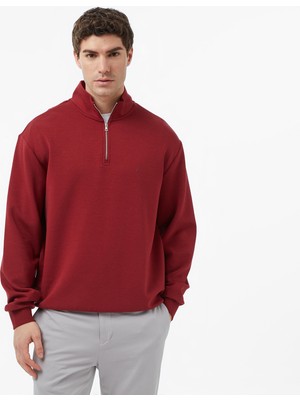 Nautica Erkek Bordo Regular Fit Dik Yaka Sweatshirt K65005T.6BR