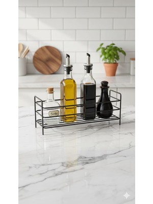 Octopus Bazaar Ayaklı Tezgah Üstü Mutfak - Banyo Organizer Düzenleyici Raf Kozmetik Takı Stand Baharatlık Dolap Içi