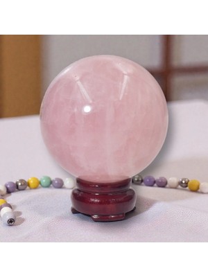 Doğaltaş Pembe Kuvars Küre