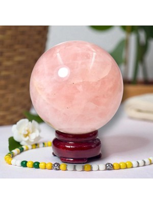 Doğaltaş Pembe Kuvars Küre