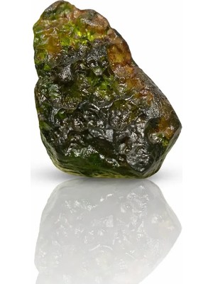 Doğaltaş Moldavit Ham Parça – Kozmik Köken, Benzersiz Doku