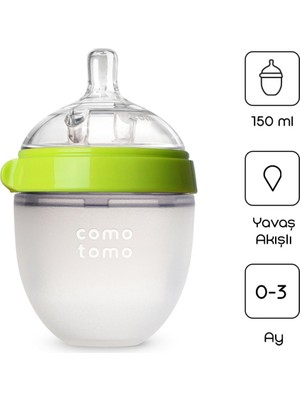 SHC4200 Comotomo Antikolik Silikon Biberon 150 ml 0-3 Ay Yeşil