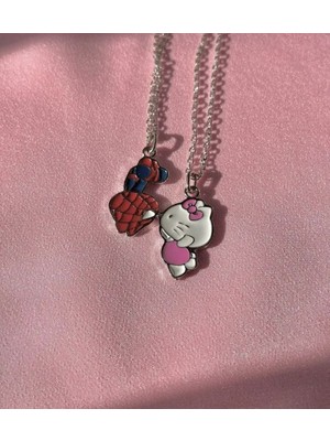 Hello Kitty ve Spiderman Çift Kolyeler