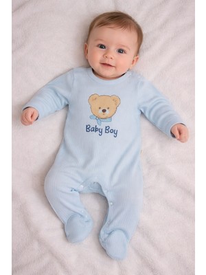 My Baby Kumsal CAYZEN Erkek Bebek Şapkalı Tulum 2li Set 0 - 3 ay 1097