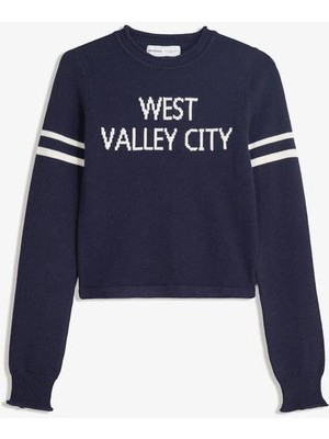 Allbucks Bershka, Baskılı Esnek Triko Kazak ABBRS3766