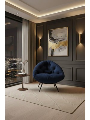 AVYNA Arvıon™ Exclusive Lounge Tekli Koltuk Berjer | Tv & Dinlenme Koltuğu | Yastıklı & Minderli - Lacivert