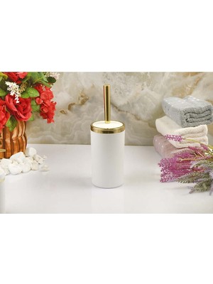 Feyza Design Şık Akrilik Yuvarlak Tuvalet Fırçası, Temizlik ve Hijyen Için Ideal