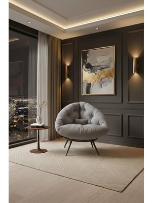 AVYNA Arvıon™ Exclusive Lounge Tekli Koltuk Berjer | Tv & Dinlenme Koltuğu | Yastıklı & Minderli - Gri