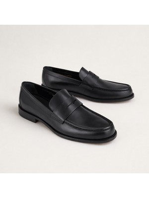 BloominBag Aurelio Loafer Onyx Black Premium Hakiki Deri Erkek Loafer Ayakkabı - 44 Numara