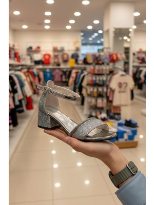 Enoch Kız Çocuk Abiye Model Bilekten Bağlamalı Topuklu Ayakkabı