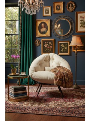 AVYNA Valora™ Exclusive Lounge Tekli Koltuk Berjer | Premium Tv & Dinlenme Koltuğu | Ithal Kumaş - Krem