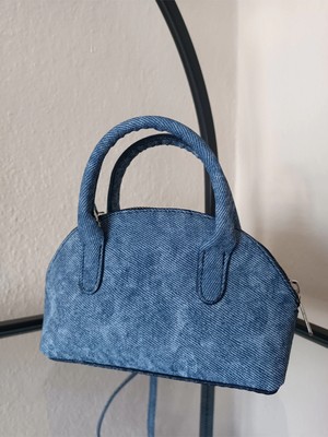Glemix Safir Koyu Kot Mini Kadın El ve Omuz Çantası