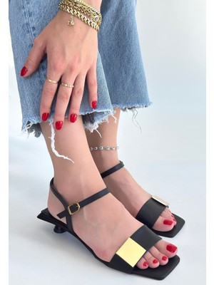 DMR Elegance Zıan Siyah Topuklu Ayakkabı