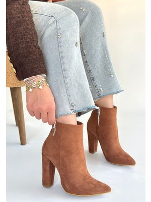 DMR Elegance Loora Vizon Süet Topuklu Bot