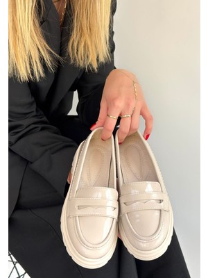 DMR Elegance Narli Bej Rugan Oxford Ayakkabı