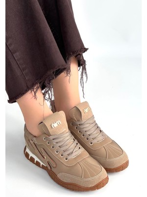 DMR Elegance Huer Vizon Nubuk Bağcıklı Spor Ayakkabı