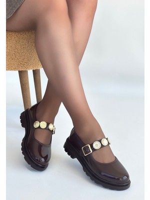 DMR Elegance Okira Kahverengi Rugan Oxford Ayakkabı