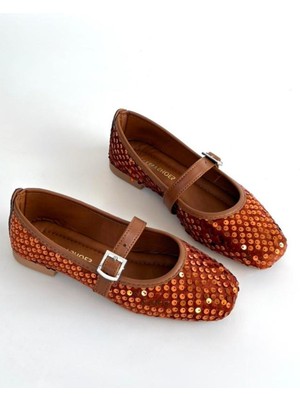 DMR Elegance Moden Taba Süet Babet Ayakkabı